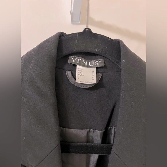 Venus Double Breasted Coat in Black size 4 - Picture 2 of 5